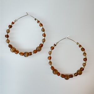 Beaded Hoop Earrings
